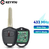 KEYYOU 2 Buttons Car Remote key MIT11R 434Mhz with ID46 chip for Mitsubishi Lancer Grandis Outlander Mirage kigoauto