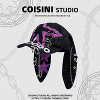 new fashion Girl New Long Rabbit Ears Cowboy Baseball Hat Wash Graffiti Hip Hop Cap Women Men Party Team Baseball Cap