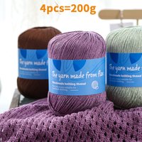 High-Quality Linen Medium-Thick Mesh Yarn, Linen Yarn in Multiple Colors, Handmade Knitting DIY Materials, Yarn Balls for Making Hand-Knitted Crochet Hollow-Out Sweaters, Scarves, Shawls, and Dresses.