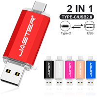 JASTER Pendrive Type C OTG USB Flash Drive 128GB 64GB 32GB 16GB 8GB 4GB Memory Stick 2.0 Pendrive High Speed for Type-C Device