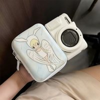 Y2K Angel Girl EVA Storage Bag Cute Cartoon Digital Camera Case Compact Storage Pouch for Digital Devices & Makeup Decoration