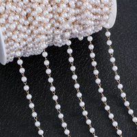2m DIY Handmade Pearl Chain Accessories Red Butterfly Design Color Retention Individuality Craft Jewelry Making Parts