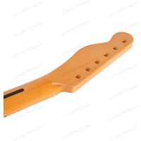 22 Fret Electric Guitar Neck - Canadian Maple Telecaster Style with Bright Yellow Finish, for TL or Midline Body