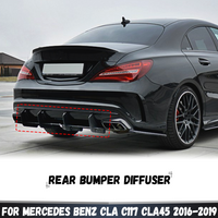 For Mercedes Benz CLA Class W117 C117 2016-2019 CLA220 CLA250 Sport CLA45 AMG Sedan Rear Bumper Diffuser Splitter Spoiler Lip