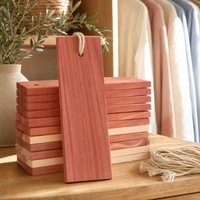 12Pcs Cedar Blocks Wardrobes Hanging Drawers Clothes Aromatic Scent Fresh Odour Deterrent Insect Cedar Wood Planks Chips