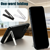 Ultra-thin Mini Magnetic Replicate Mobile Cell Phone Holder Bracket Metal Desktop Stand Universal Support Folding Kickstand Rack