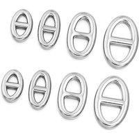 10pcs/lot Stainless Steel Pig Nose Pendant Double Holes Jewelry Connector Charms For DIY Bracelet Necklace Making Accessories