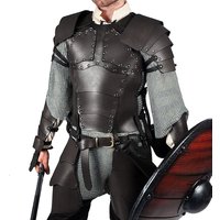 Medieval Viking Knight Pirate Costume Body Shoulder Armor Set Greek Cosplay Larp Outfit Pauldrons Steampunk Leather Vest Armor