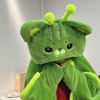 Cartoon Cute Alien Cat Hooded Blanket Plush Cloak For Winter Green Flannel Wearable Robe With Gloves Home Office Nap 2026 hot