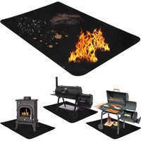 Oilproof Barbecue Grills Mat High Temperature Resistant Black Fire Retardant Protection Pad Fireplaces Protective Mat