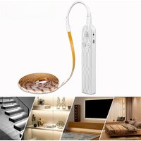LED Motion Sensor Light LED Light Strip Cabinet Strip Lighting AAA Battery Waterproof for Kitchen Wardrobe Cabinet Pantry Closet