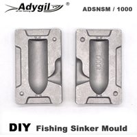 Adygil Deep Drop Weights Mold with 1 Cavities and 1000g for Deep Seafishing, 10 pcs S/S Wire and 20 pcs Swivel Includes