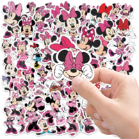 AliExpress 65 pcs Disney Mickey Mouse Minnie Mouse Cartoon Stickers Cute DIY Laptop Luggage Scrapbook Bike Waterproof Sticker,kawaii