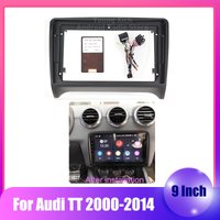 2 Din Car Frame Fascia Panel For Audi TT 2000-2014 9 Inch Android Big Screen Audio Dash Fitting Panel Kit