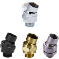 360° Universal Shower Head Swivel Ball Adapter Universal Connector Joint Fits Fixed Hand Held Rain Shower Heads Extension Compon