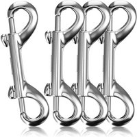 4pcs Brand New Zinc Alloy Bolt Snap Hooks, Double Ended Snap Clips Scuba Clips for Diving, Dog Leash, Key Chain, Horse Tack