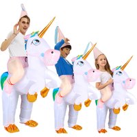Colorful Unicorn Pegasus Riding Cosplay Inflatable Costume Children's Day Performance Birthday Gift Carnival Halloween Christmas