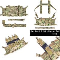OR Style Lightweight TACTICAL GT RECCE RIG Chest Rig with Four Quadruple 5.56/5.45/7.62 Mag Pouch
