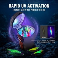 Portable UV Glow Lure Charger Bag Squid Jig Bait Activator Waterproof Night Fishing Tackle Storage Case Sea Fishing