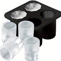 4 Cup Shape Silicone Ice Cube Mold Shot Glass Ice Mould Ice Cube Tray Summer Bar Party Beer Ice Cocktail Cold Drinking Tools