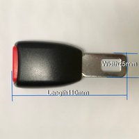 Black 110mm Seat Belt Extender Extension for 25mm Wide Buckle Universal Fit for Hyundai Santa Cars