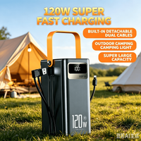 High Capacity 30000mAh / 60000mAh Power Bank, 120W Quick Charge External Battery Pack with LED Light for Phone Laptop