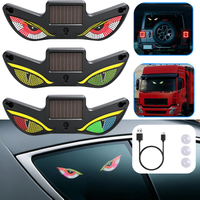 New Car Devil Eye Solar Ambient Light Dynamic Expression LED Breathing Car Fun Neon Lamp Anti-Rear-End Rear Window Warning Light