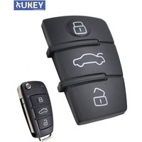 Remote Flip Key FOB Shell 3 Button Rubber Pad Replacement for AUDI A2 A3 S3 A4 A6 A6L A8 Q3 TT Quattro
