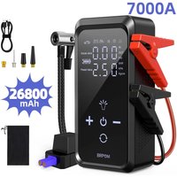 1000A/1500A PEAK Starthilfegerät 4-in-1 mit Luftkompressor, Powerbank, tragbarer Akku für 12V-Autos, Notstartgerät, Reifenfüllpumpe