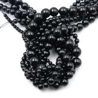 Wholesale Natural Black Tourmaline 4mm 6mm 8mm 10mm 12mm Healing Crystal Round Loose Beads Jewelry Making DIY Bracelets Necklace