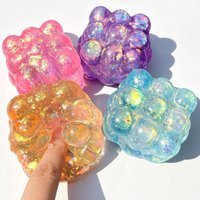 Squishy Shining Brightly Cubes Maltose Squeeze Toy Pinch Cubes Maltose Stress Relief Toy Squeezing Colored Decompression gifts