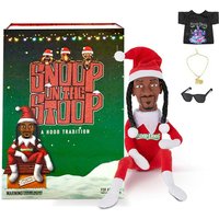 Christmas Elf Doll Snoop Dogg Snoop on a Stoop 12'' Plush Toys Shelf Decor Includes Elf Toy Tshirt Sunglasses Necklace Xmas Gift