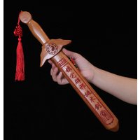 Wood Mahogany Sword Katana Sword Safe Carve Handicraft Peach Wood Toy Knife Chinese Traditional Gifts Martial Arts Performance