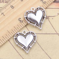 10pcs Charms Heart 20x20mm Tibetan Silver Color Pendants Antique Jewelry Making DIY Handmade Craft