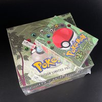 PKM TCG Jungle 1st Sealed Booster Box/36Packs+Complete Set/64Pcs 1999 Vintage Sealed Product Proxy Display Collectors Hobbyists