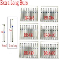 Extra Long Dental Diamond Burs FG Diamond 1.6mm Shank for High Speed Handpiece Burs Dentist Tools