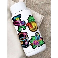 50Pcs Neon Pastel Stickers DIY Diary Phone Case Graffiti Handmade Scrapbook Aesthetic Stickers Laptop Cool Gift Sticker Packs