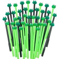 24 Pcs Cute Frog Gel Ink Pens Fun Kawaii Animals Writing Tools 0.5 Mm Writing Supplies