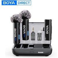 BOYA BOYALINK 2 Wireless Lavalier Microphone for iPhone Android DSLR Cameras Smartphone Gaming Youtube Video Recording Streaming