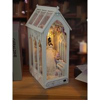 DIY Book Nook Doll House Wooden Case Miniature Furniture Dollhouse Bookshelf Shelf Insert Toys for Children Girls Birthday Gifts