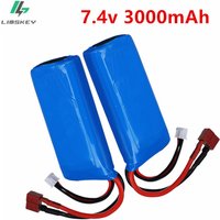 Original 2s 7.4 V 3000mAh Lipo battery for Wltoys 144001 104001 124019 12428 RC car Parts 7,4 ะ 3000 ะผะั RC ะะณัััะตัะฝ