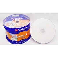 Verbatim AZO Bedruckbare DVD-R 4,7GB Beschreibbare 16X 120MIN 50Stück/Barrel