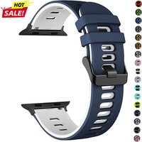 Sports Silicone Strap For Apple Watch Ultra 2 Band 49mm 46mm 45mm 44 42mm Bracelet for IWatch Series 11 10 9 8 7 6 5 4 Wristband