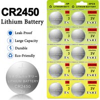 5-100PCS CR2450 Batteries CR2450 BR2450 DL2450 LM2450 Cell Coin Lithium Battery 3V CR 2450 Button Battery For Watch Electronic