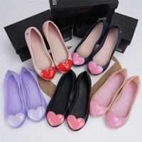 Women Spring Mel Brand Jelly Shoes Brazil Brand PVC Heart High Quality Ladies Sandals Girl Princess Beach Shoes SM107