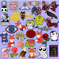 Cartoon Lizard Enamel Pin Cute Fox Badge Lapel Pins Flowers Brooches for Jackets Cosplay Accessories Animal Jewelry Toys Gifts