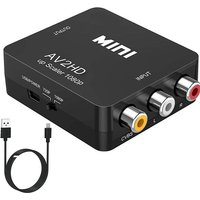 AV to HDMI-compatible Converter HD 1080P RCA AV to HDMI-composite CVBS Video Audio Adapter for PS2/3 DVD to TV with USB Cable