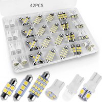 42 Pieces Interior Car Lights, Super Bright White Dome Map Tail Cab Lights Bulb Kit Set , DE3175 T10 31mm 41mm 194 LED Bulb