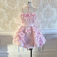 Modern Customized Cocktail Dress Mini Short Cocktail Gowns for Women Sheath Strapless Flowers Beading Wedding Party Gown