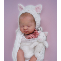 19inch Reborn Doll Kit Esenia Unpainted Unfinished DIY Doll Parts with Cloth Body for Artists Unassembled Doll Making Supplies